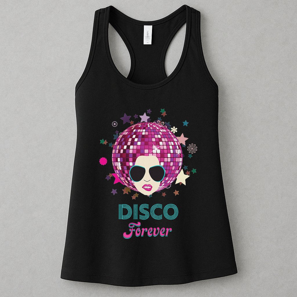 70s Music Disco Forever Costume Womens Tank Top