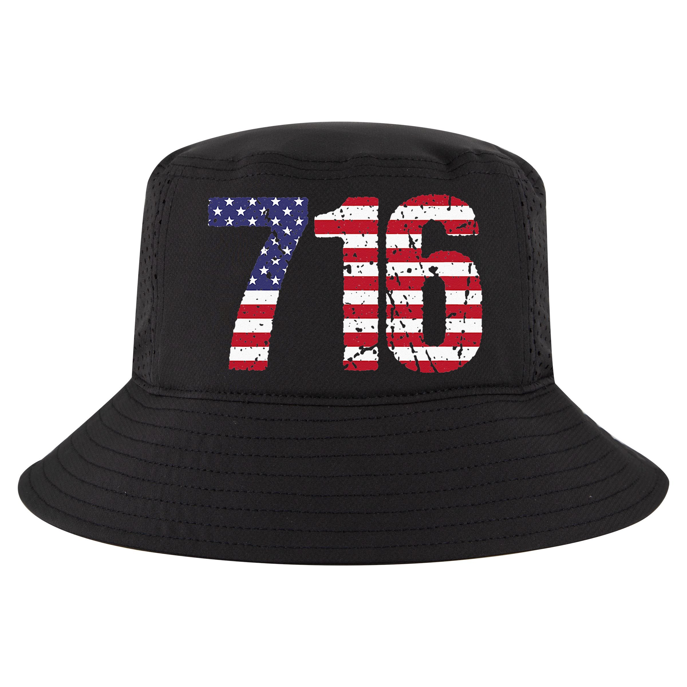 716 New York Area Code Cool Comfort Performance Bucket Hat