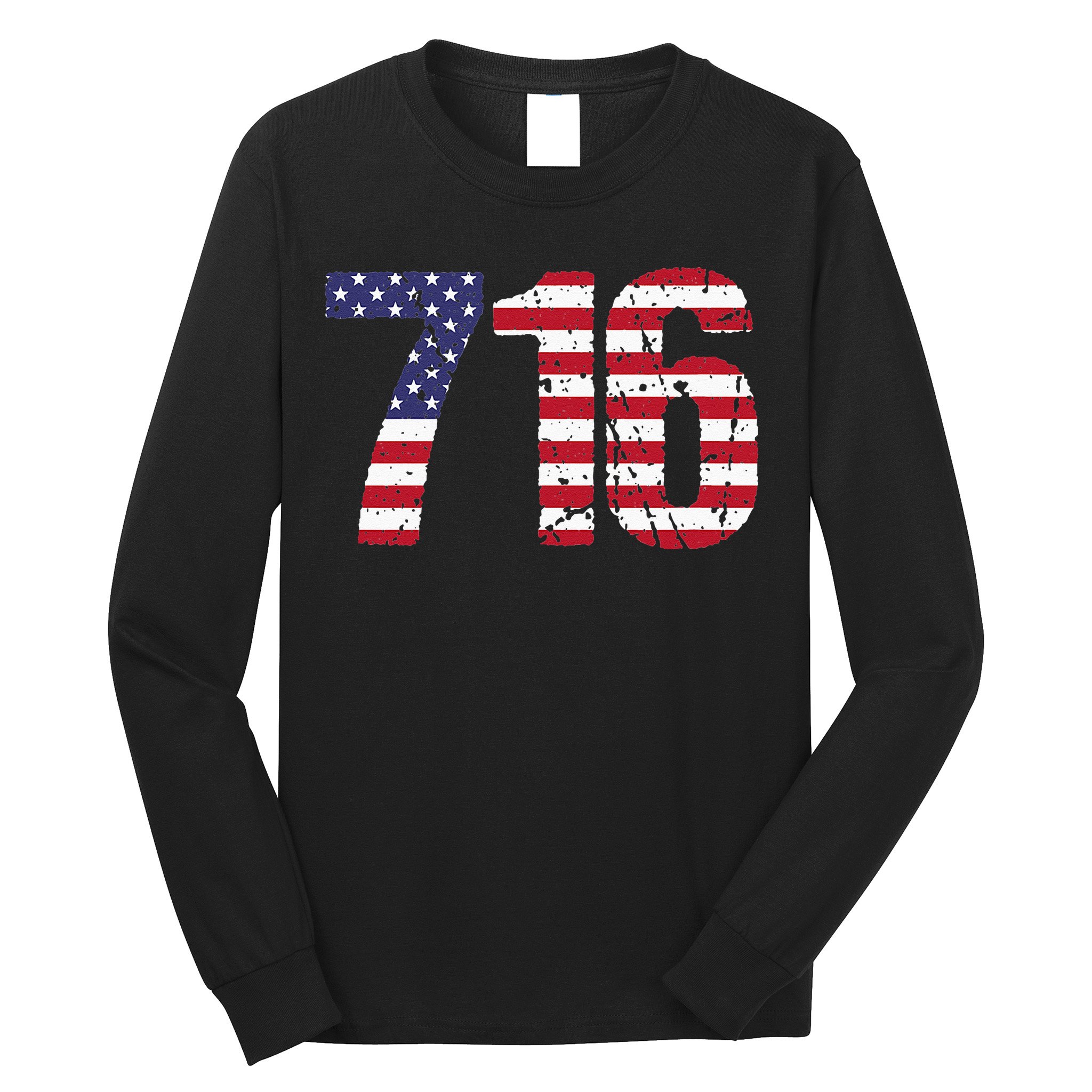 716 New York Area Code Long Sleeve Shirt