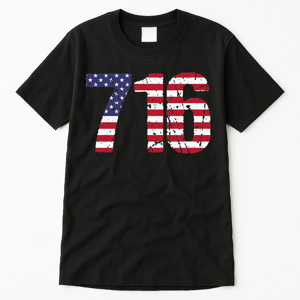 716 New York Area Code Tall T-Shirt