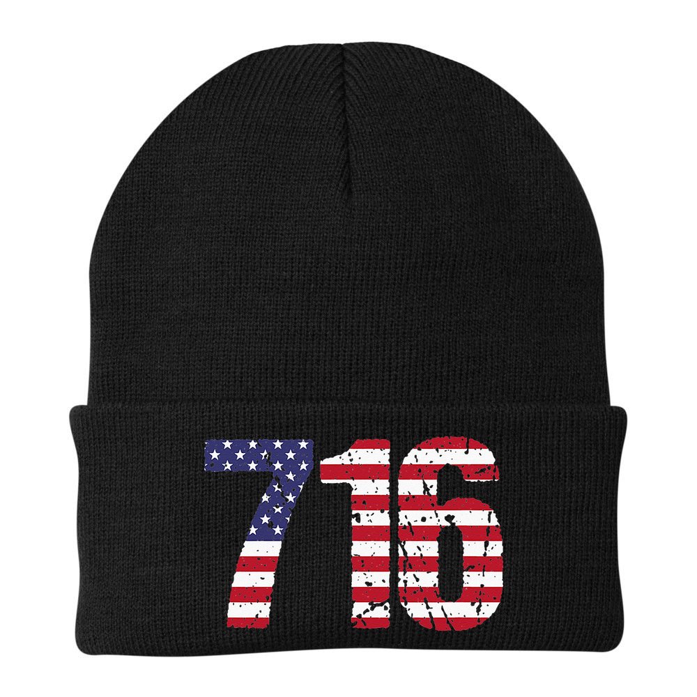 716 New York Area Code Beanie