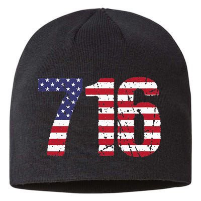 716 New York Area Code Sustainable Beanie