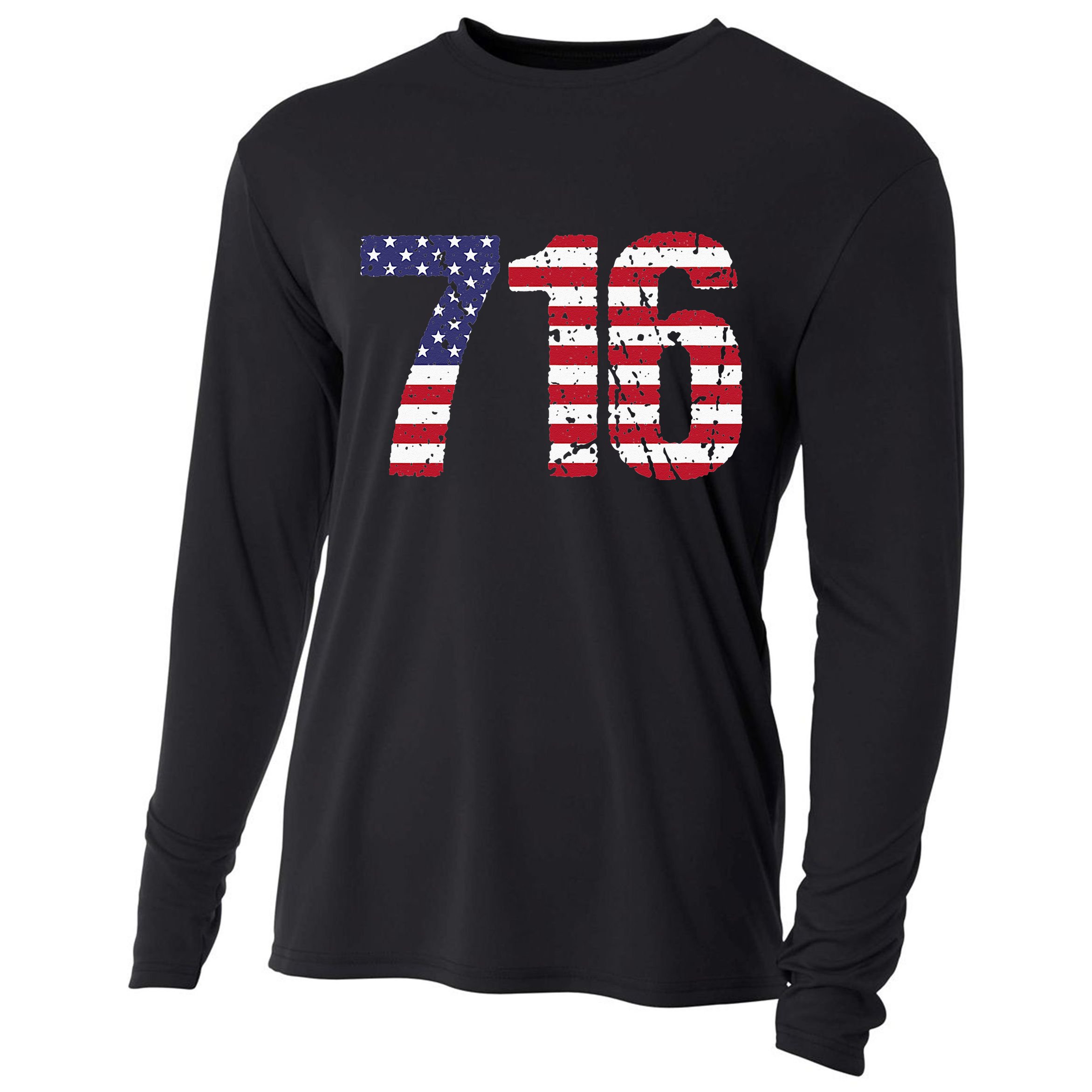 716 New York Area Code Cooling Performance Long Sleeve Crew