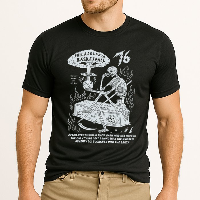 76 Philadelphia Basketball After Everything In Their Path Was Destroyed Performance Shirt