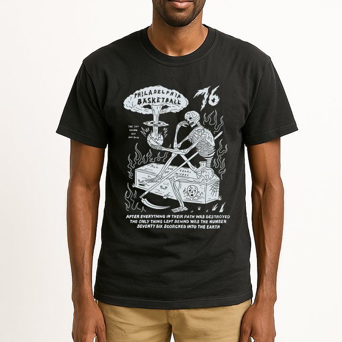 76 Philadelphia Basketball After Everything In Their Path Was Destroyed Tall T-Shirt
