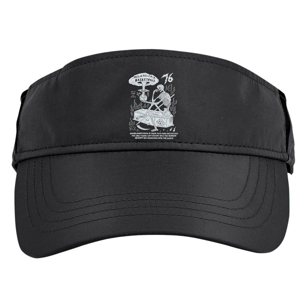 76 Philadelphia Basketball After Everything In Their Path Was Destroyed Adult Drive Performance Visor