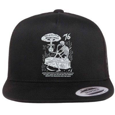 76 Philadelphia Basketball After Everything In Their Path Was Destroyed Flatbill Hat