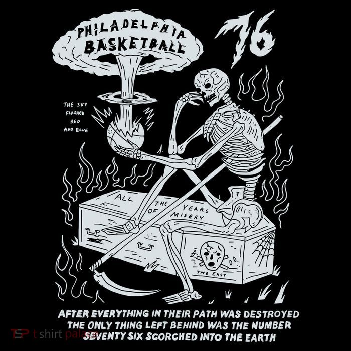76 Philadelphia Basketball After Everything In Their Path Was Destroyed Premium T-Shirt