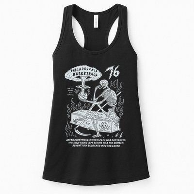 76 Philadelphia Basketball After Everything In Their Path Was Destroyed Womens Tank Top