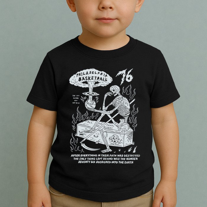 76 Philadelphia Basketball After Everything In Their Path Was Destroyed Toddler T-Shirt