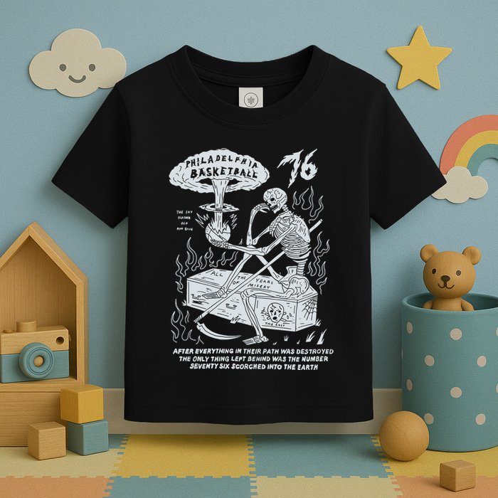 76 Philadelphia Basketball After Everything In Their Path Was Destroyed Toddler T-Shirt