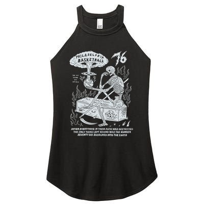 76 Philadelphia Basketball After Everything In Their Path Was Destroyed Women's Perfect Tri Rocker Tank