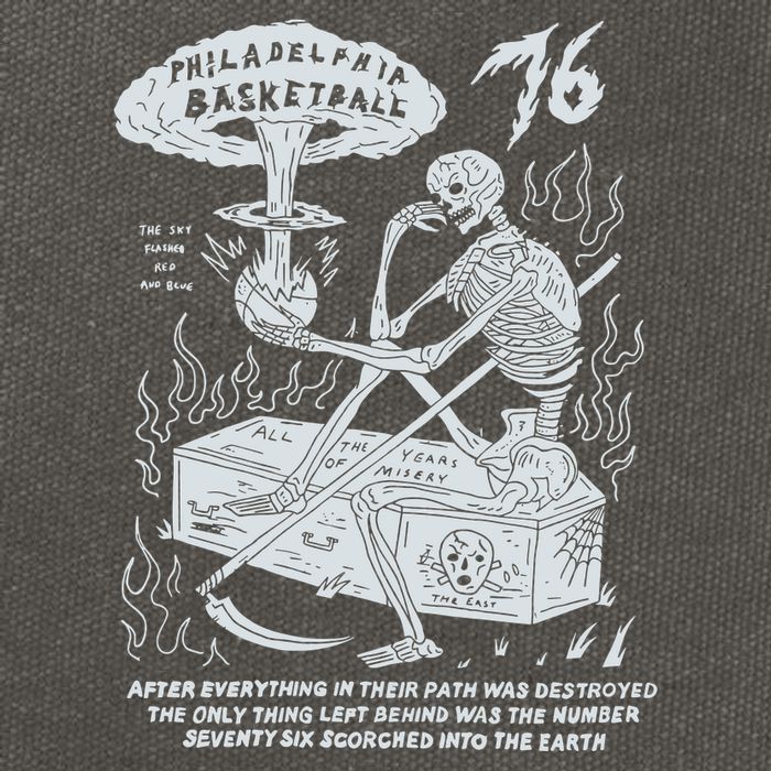 76 Philadelphia Basketball After Everything In Their Path Was Destroyed Cotton Canvas Backpack