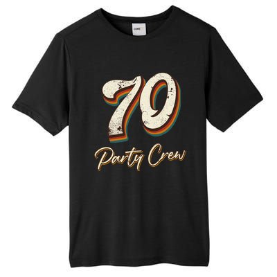 70 Party Crew 70th Birthday Tall Fusion ChromaSoft Performance T-Shirt