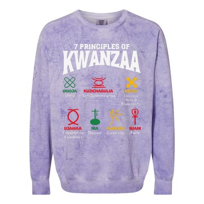 7 Principles Of Kwanzaa African American Pride Colorblast Crewneck Sweatshirt