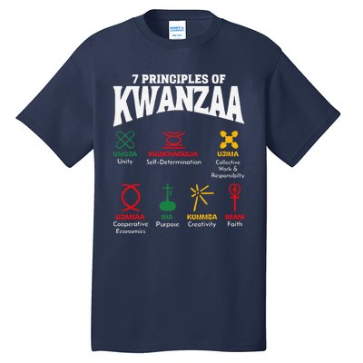 7 Principles Of Kwanzaa African American Pride Tall T-Shirt