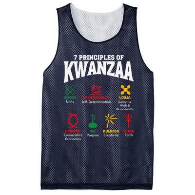 7 Principles Of Kwanzaa African American Pride Mesh Reversible Basketball Jersey Tank