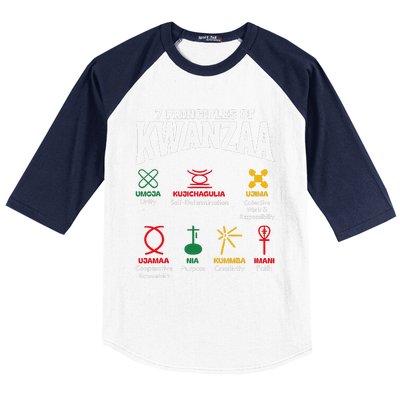 7 Principles Of Kwanzaa African American Pride Baseball Sleeve Shirt