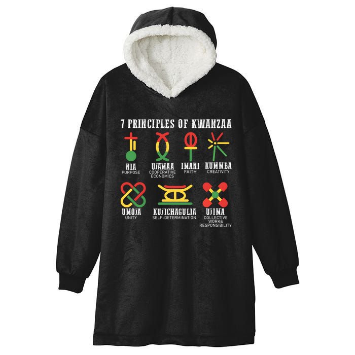 7 Principles Of Kwanzaa Jewish Happy Kwanzaa Hooded Wearable Blanket