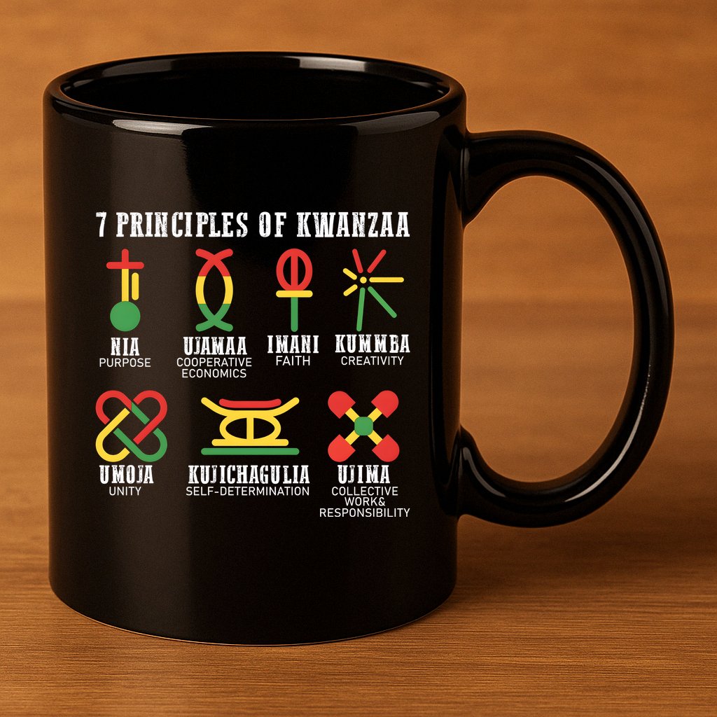 7 Principles Of Kwanzaa Jewish Happy Kwanzaa 11oz C Handle Ceramic Mug