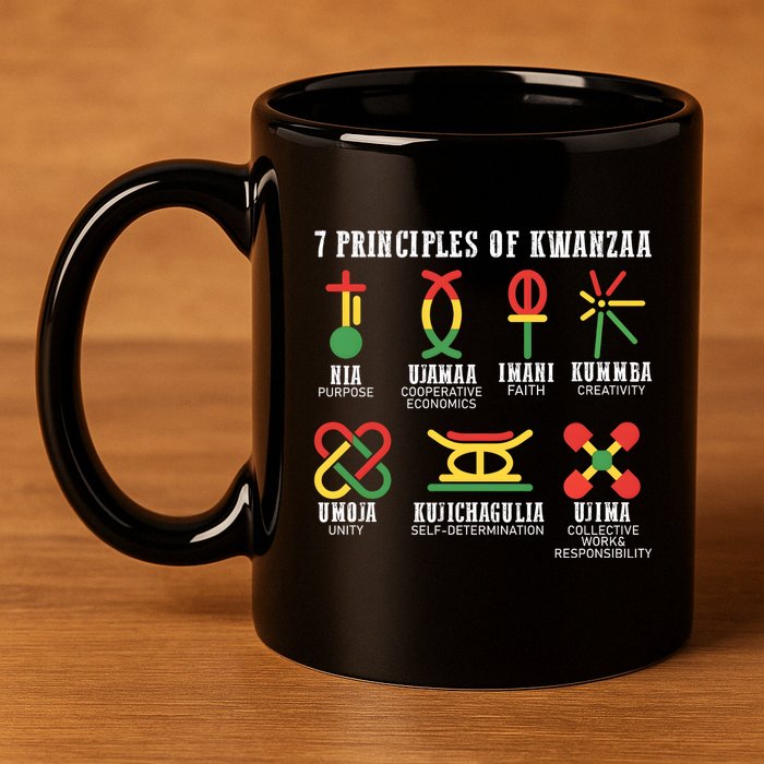 7 Principles Of Kwanzaa Jewish Happy Kwanzaa 11oz C Handle Ceramic Mug