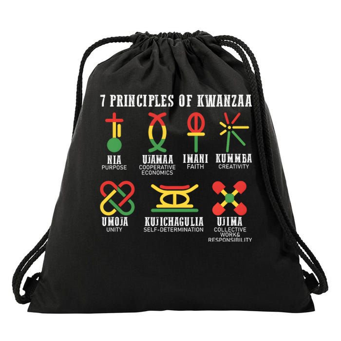 7 Principles Of Kwanzaa Jewish Happy Kwanzaa Drawstring Bag