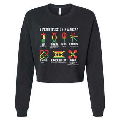 7 Principles Of Kwanzaa Jewish Happy Kwanzaa Cropped Pullover Crew