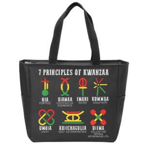 7 Principles Of Kwanzaa Jewish Happy Kwanzaa Zip Tote Bag