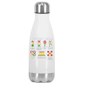 7 Principles Of Kwanzaa Jewish Happy Kwanzaa Stainless Steel Insulated Water Bottle