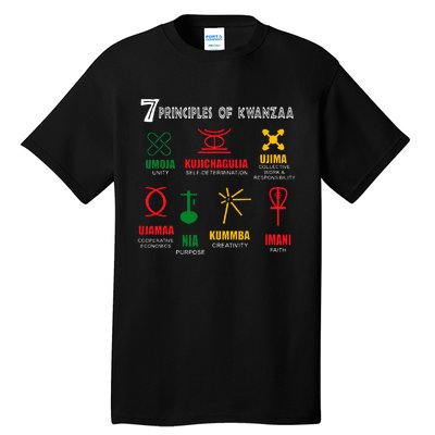 7 Principles Of Kwanzaa Tall T-Shirt