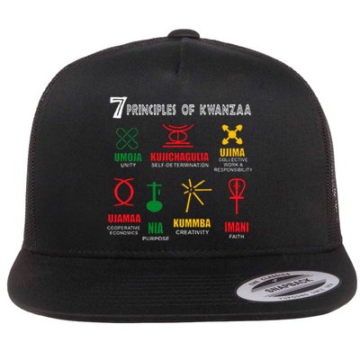 7 Principles Of Kwanzaa Flat Bill Trucker Hat