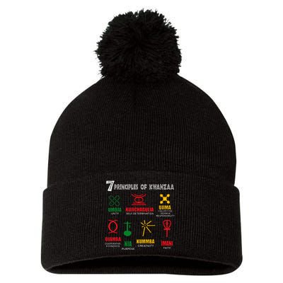 7 Principles Of Kwanzaa Pom Pom 12in Knit Beanie