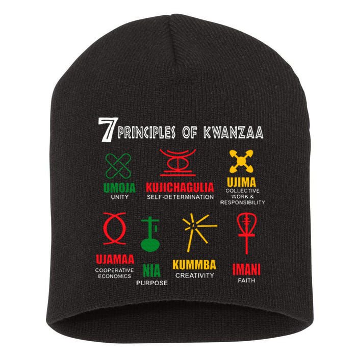 7 Principles Of Kwanzaa Short Acrylic Beanie