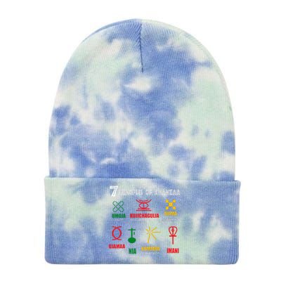 7 Principles Of Kwanzaa Tie Dye 12in Knit Beanie