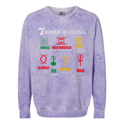 7 Principles Of Kwanzaa Colorblast Crewneck Sweatshirt