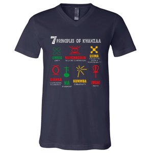 7 Principles Of Kwanzaa V-Neck T-Shirt