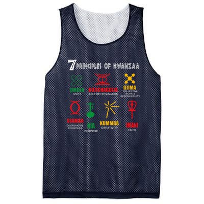 7 Principles Of Kwanzaa Mesh Reversible Basketball Jersey Tank