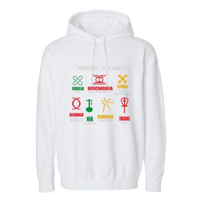 7 Principles Of Kwanzaa Garment-Dyed Fleece Hoodie