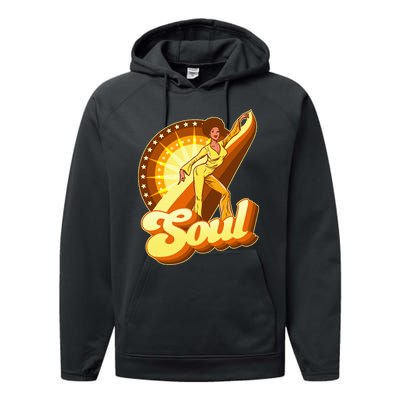 70s Retro 70s Soul Funk Retro Vintage Performance Fleece Hoodie