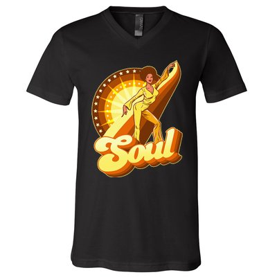 70s Retro 70s Soul Funk Retro Vintage V-Neck T-Shirt