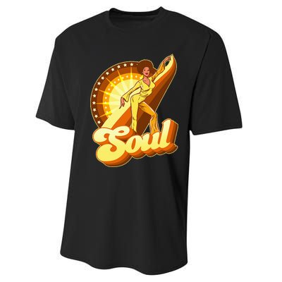 70s Retro 70s Soul Funk Retro Vintage Performance Sprint T-Shirt