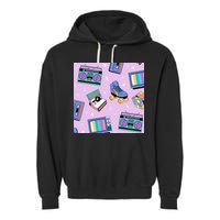 70s Retro Nostalgic Pattern Garment-Dyed Fleece Hoodie