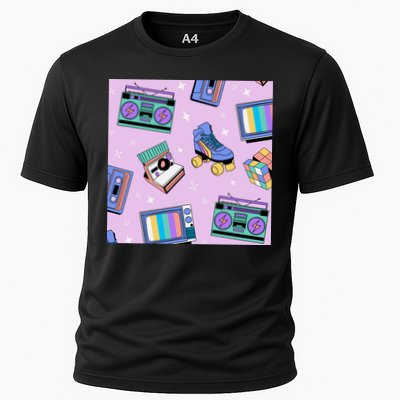 70s Retro Nostalgic Pattern Performance Shirt
