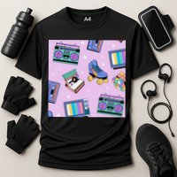 70s Retro Nostalgic Pattern Performance Shirt