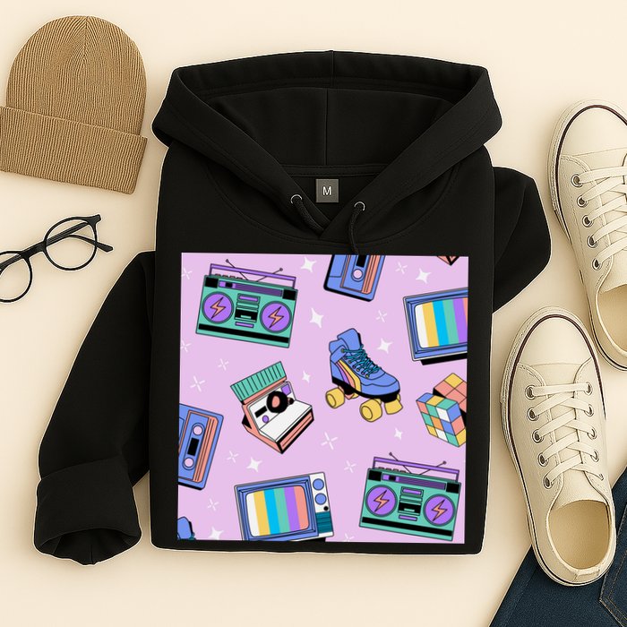 70s Retro Nostalgic Pattern Hoodie