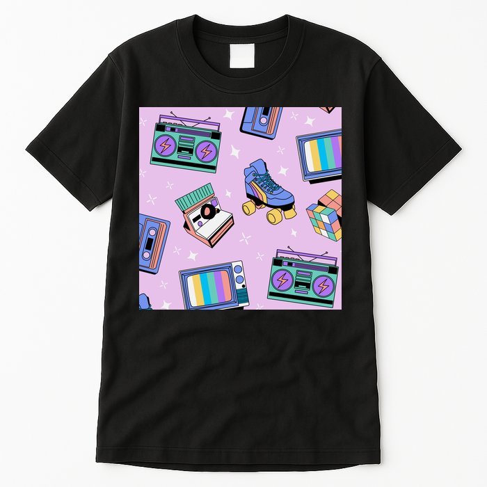 70s Retro Nostalgic Pattern Tall T-Shirt