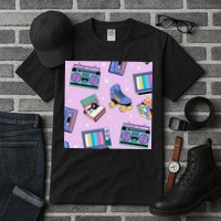 70s Retro Nostalgic Pattern Tall T-Shirt