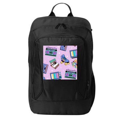 70s Retro Nostalgic Pattern City Backpack