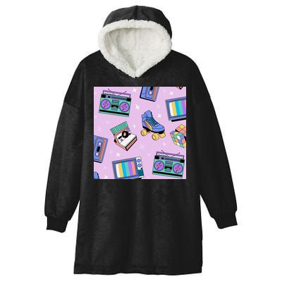 70s Retro Nostalgic Pattern Hooded Wearable Blanket