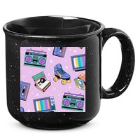 70s Retro Nostalgic Pattern 15oz Campfire Ceramic Mug